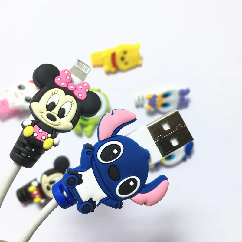 Disney-cable Protector Data Line Cord Case Protetora Cabo Winder Cabo Winder Organizador para Iphone Ipad Android 100 Pcs - Image 3