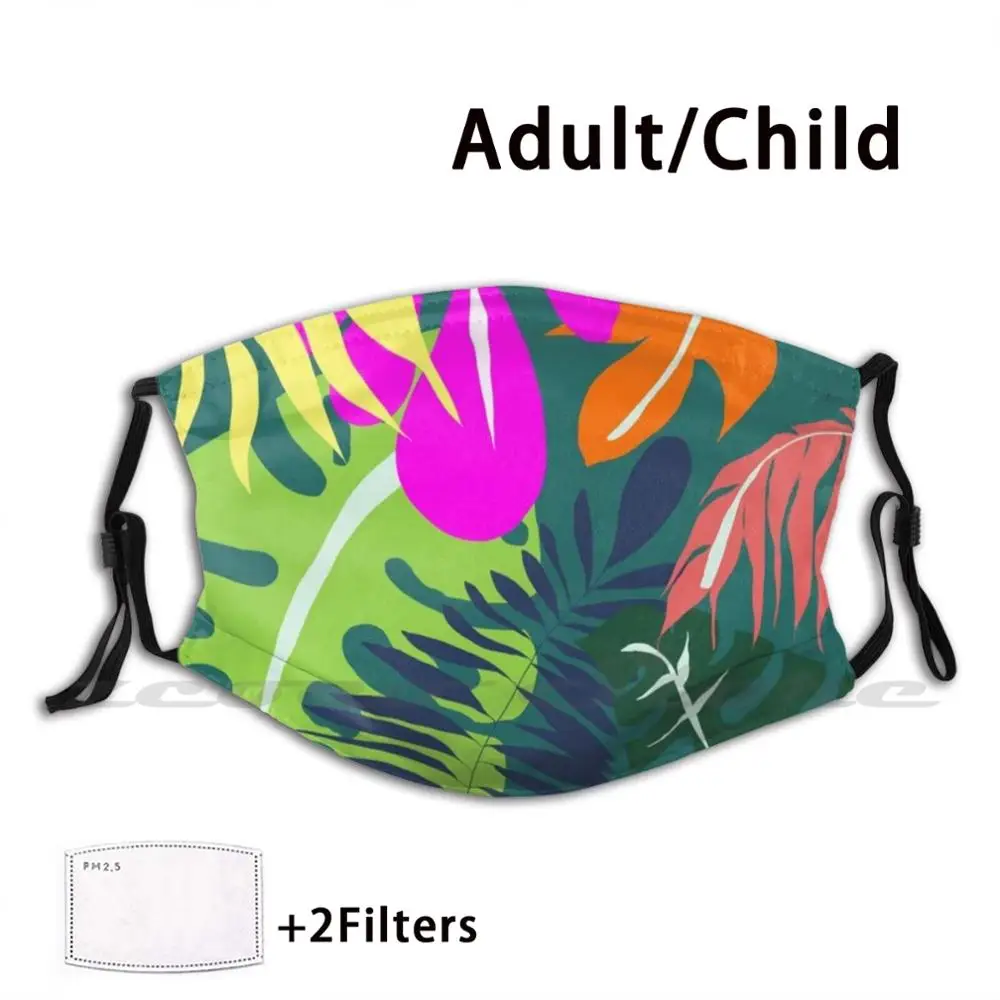 

Маска для взрослых и детей с моющимся фильтром Pm2.5 и черно-белым узором