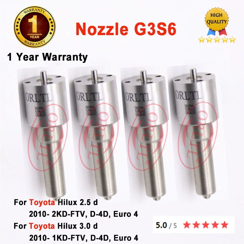 

4 шт., дизельные форсунки G3S6 для дизельного топлива 23670-09350 23670-39365 295050-0200