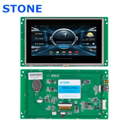 STONE – écran tactile LCD TFT HMI de 7.0 pouces, avec Interface RS232/RS485 + programme pour usage industriel 