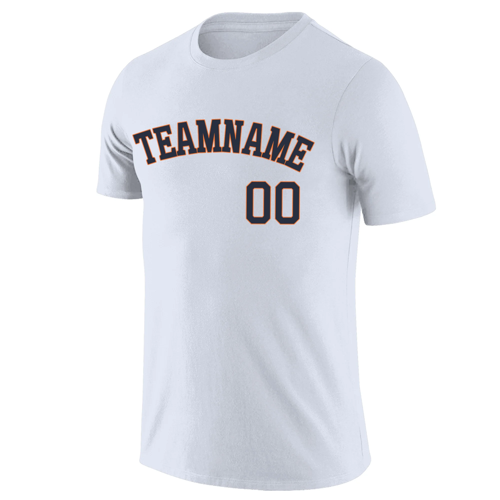 

2021 New Quick-Drying Sweatshirt White Men's Short-Sleeved Printed T-shirt Big Size Custom Running Training Suit