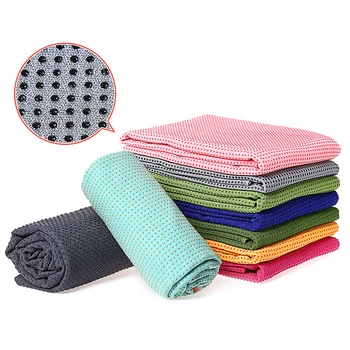 

Yoga mat drape Non-slip yoga fitness blanket towel Non-slip environmental protection yoga towel PVC straight line dot yoga drape
