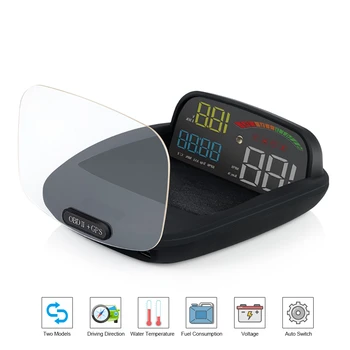 

C800 HUD Mirror Car Head up display Windshield Speed Projector Security Alarm Water temp Overspeed Voltage Projector Electronic