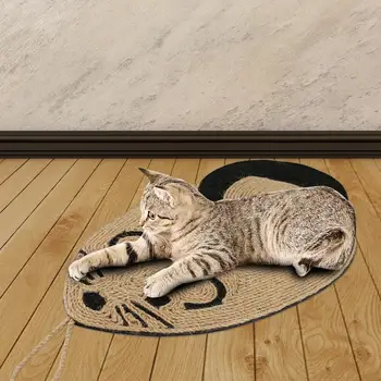

Anti Scratch Training Sisal Pad Lounge Cat Scratching Mat Funny Mouse Shaped Interaction Toy Furniture Protection Wall Hanging