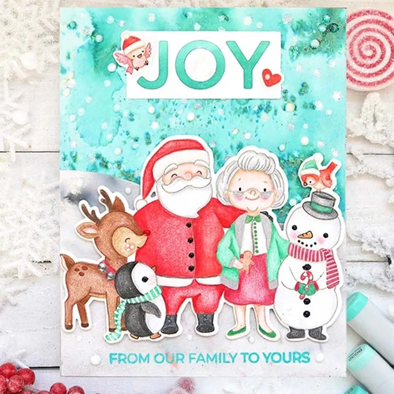 Маи Рождество Merry Peace Joy письмо металлические режущие штампы трафарет для DIY скрапбукинга фотоальбом декоративное тиснение бумажная карта