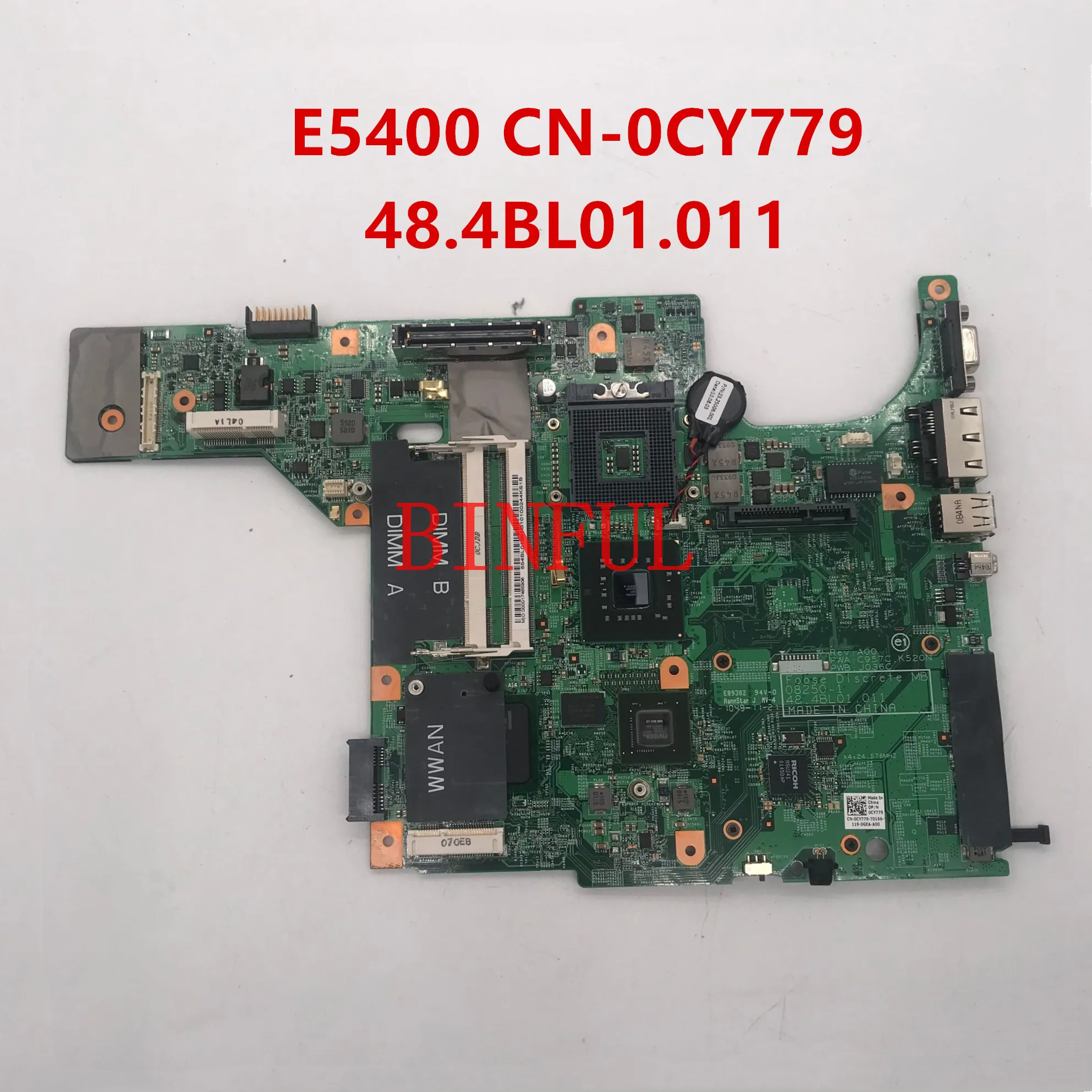 Высокое качество для Latitude E5400 Материнская плата ноутбука 48.4BL01.011 08250-1 CY779 0CY779 CN-0CY779