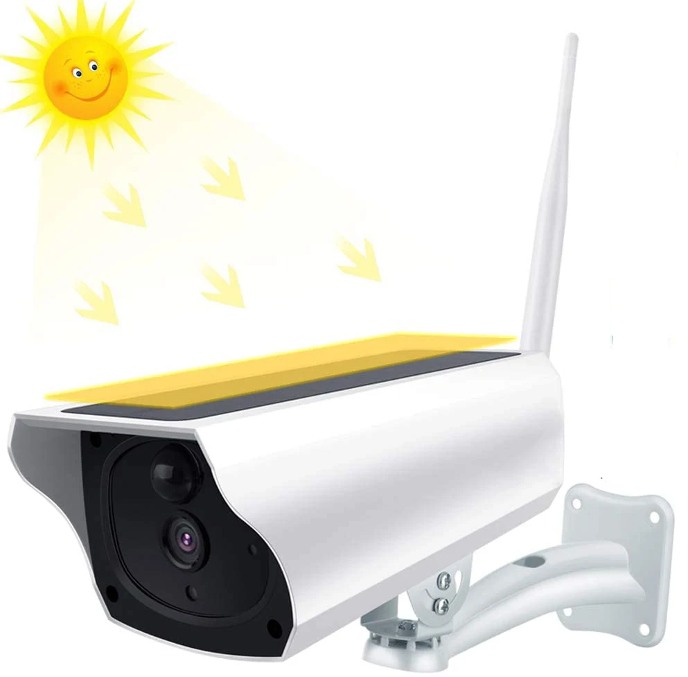IP камера на солнечной батарее 1080P Wi Fi с датчиком движения|Камеры видеонаблюдения|