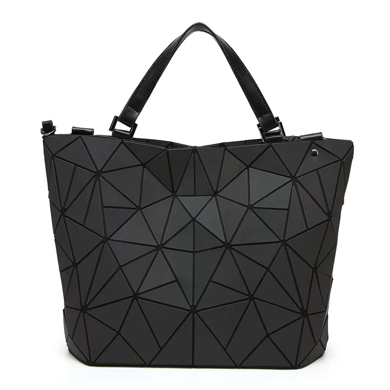 

Triangular Night Light Handbag 2019 Japanese Style WOMEN'S Bag Dull Polish Folding Magic Cube Bucket Bag Fashion Crossbody Bag