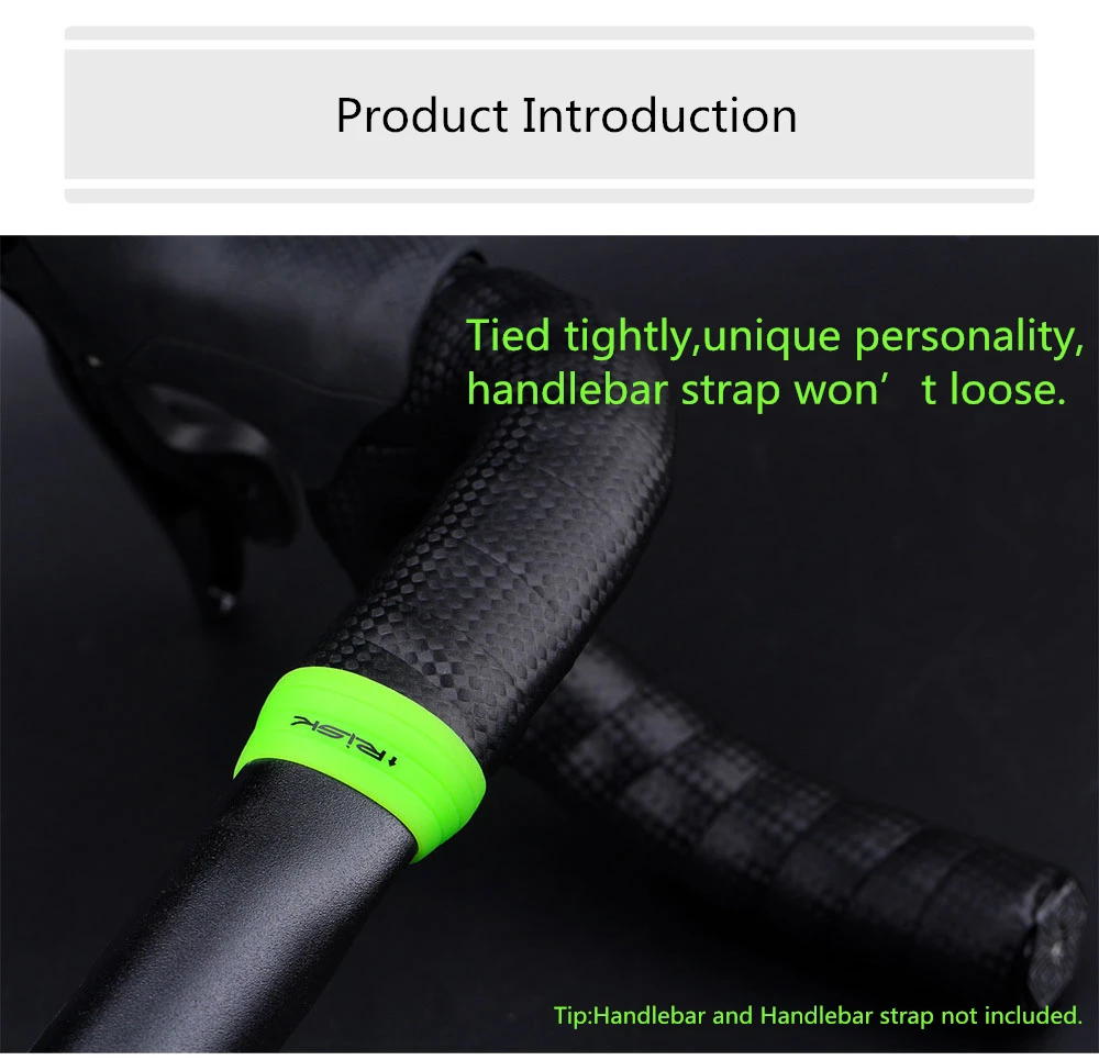 Description Picture 3 of item2pcs RISK Bicycle Bike Handlebar Strap Tape Fixing Silicone Ring Anti-Skip Rubber Sleeve Loops Collar