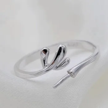 

Unique New Ring Mountings Findings Settings Adjustable Ring Jewelry Parts Fittings Wedding Accessories for Pearl Beads