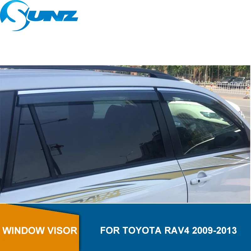 

Side window deflectors For TOYOTA RAV4 2009 2010 2011 2012 2013 rain guards Sun Shade Awnings Shelters Guards SUNZ