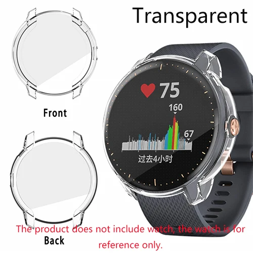 ECSEM TPU protective case for Garmin vivoactive 3 music watch accessories Full-edge cover replacement case - Цвет: Type02 Clear