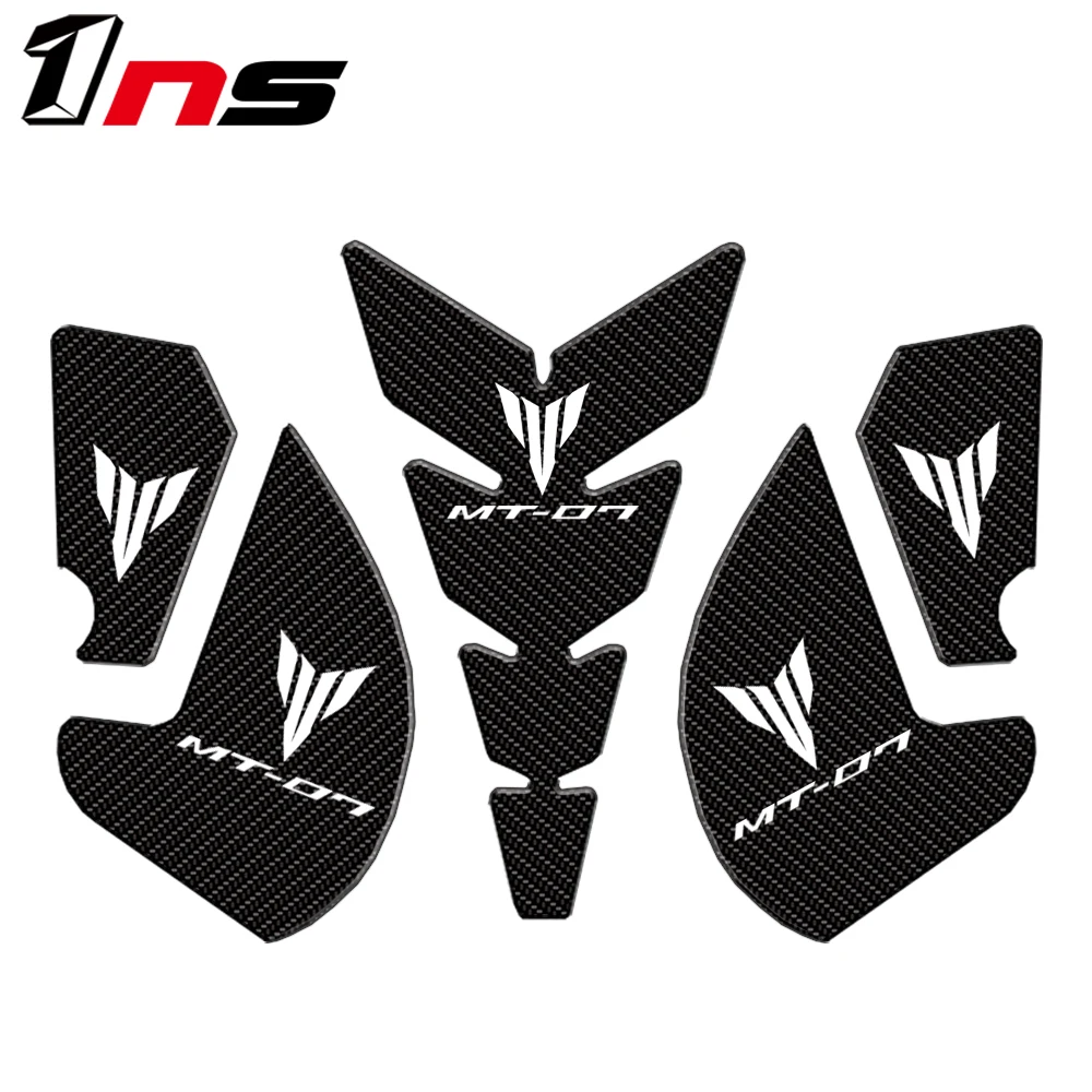 STICKERS TANK GRAPHICS COMPATIBLE YAMAHA RESIN MT-07 2014-17 RED CARBON 3D 