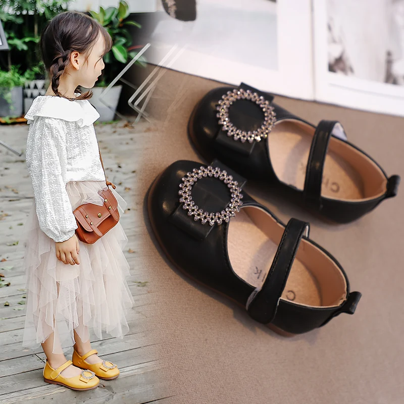 Girls Sneakers Pu Leather Princess Baby Toddler Shoes Girl Dress Shoes Little Girl Soft Shallow Shoes Flat Heel Toddler Sneakers