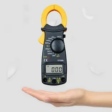 Medidor de braçadeira digital ac atual multímetro dc/ac tensão amperímetro tensão tester amp hz capacitância ohm teste dt3266l