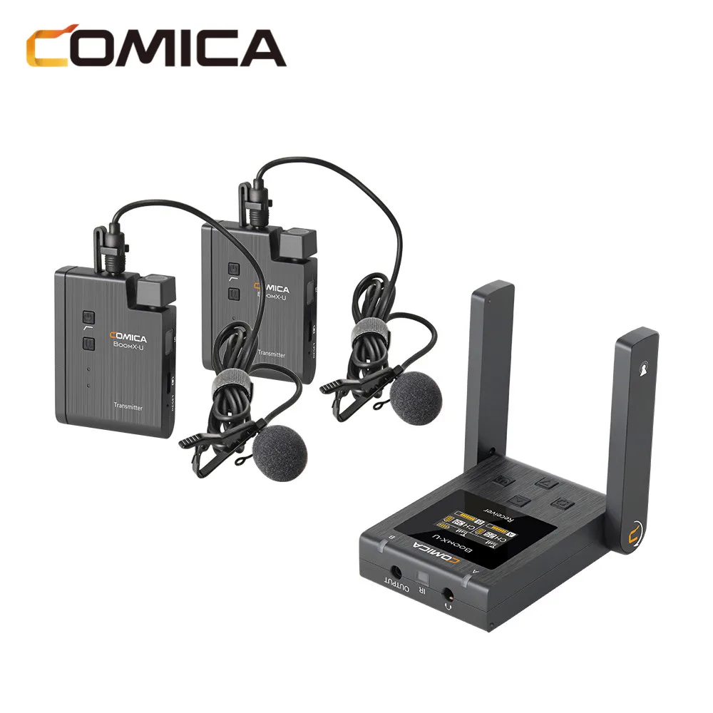 Беспроводной микрофон Comica BoomX-U U1 U2 уровень вещания мини-микрофон УВЧ передатчик