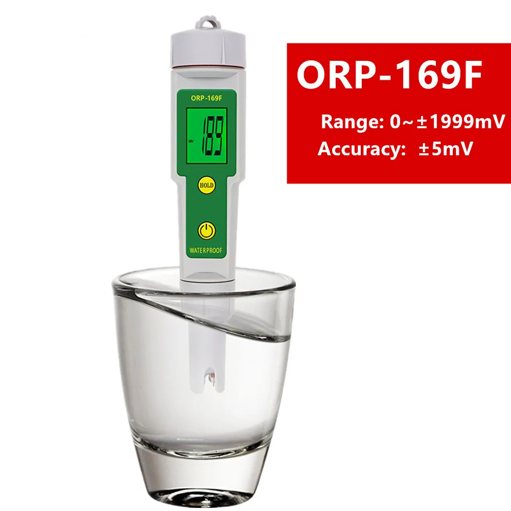 gas meters ORP Meter Tester ORP/Redox 169E Tester waterproof ORP169F ORP Monitor Pen Water Quality Testing 0~+/-1999mV digital force gauge Measurement & Analysis Tools