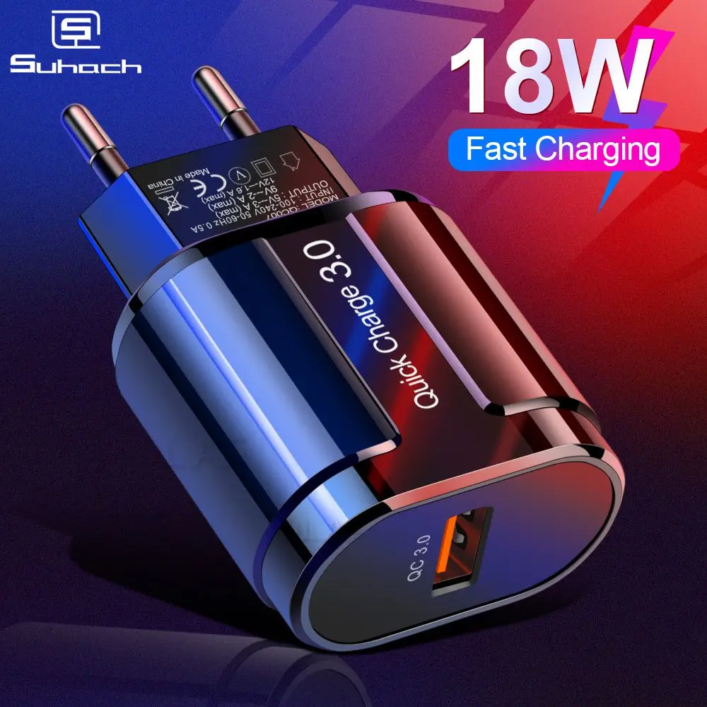 Suhach Quick Charge 3,0 2,0 USB зарядное устройство для iPhone Xiaomi samsung huawei QC3.0 QC быстрое зарядное устройство Turbo настенное зарядное устройство для мобильного телефона