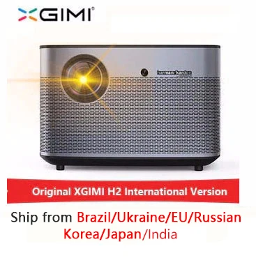Baratos XGIMI H2 1920*1080 dlp proyector Full HD 1350 lúmenes ANSI 3D proyector soporte 4K Android wifi Bluetooth beamer