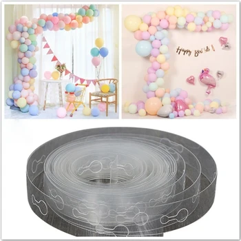 

Balloons Accessories 5M Balloons Chain Clips Happy Birthday Party Decorations DIY Balloon Glue Wedding Home New Year Backdrop