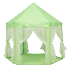 Играть Сказочный Дом Крытый и открытый дети играть палатка шестиугольник Принцесса замок игровой домик для девочек Забавный зеленый