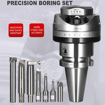 Price 8-320mm BT50 Milling Machine Boring Head CNC Lathe Boring Tool Set Precision Drill Chuck Boring Bar Tool Kit BT50-NBH2084X