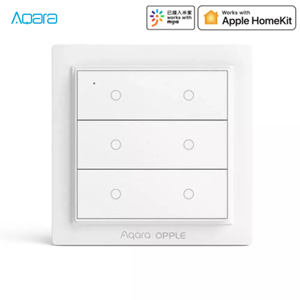 Международная версия Xiaomi Aqara Opple беспроводной смарт-переключатель без проводки требуется работа с Mijia App Apple HomeKit настенный переключатель