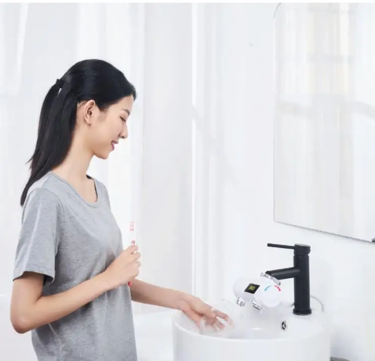 Xiaomi мгновенный кран кухонный электрический водонагреватель 30-50 °C температура горячей и холодной Регулируемый умный кран