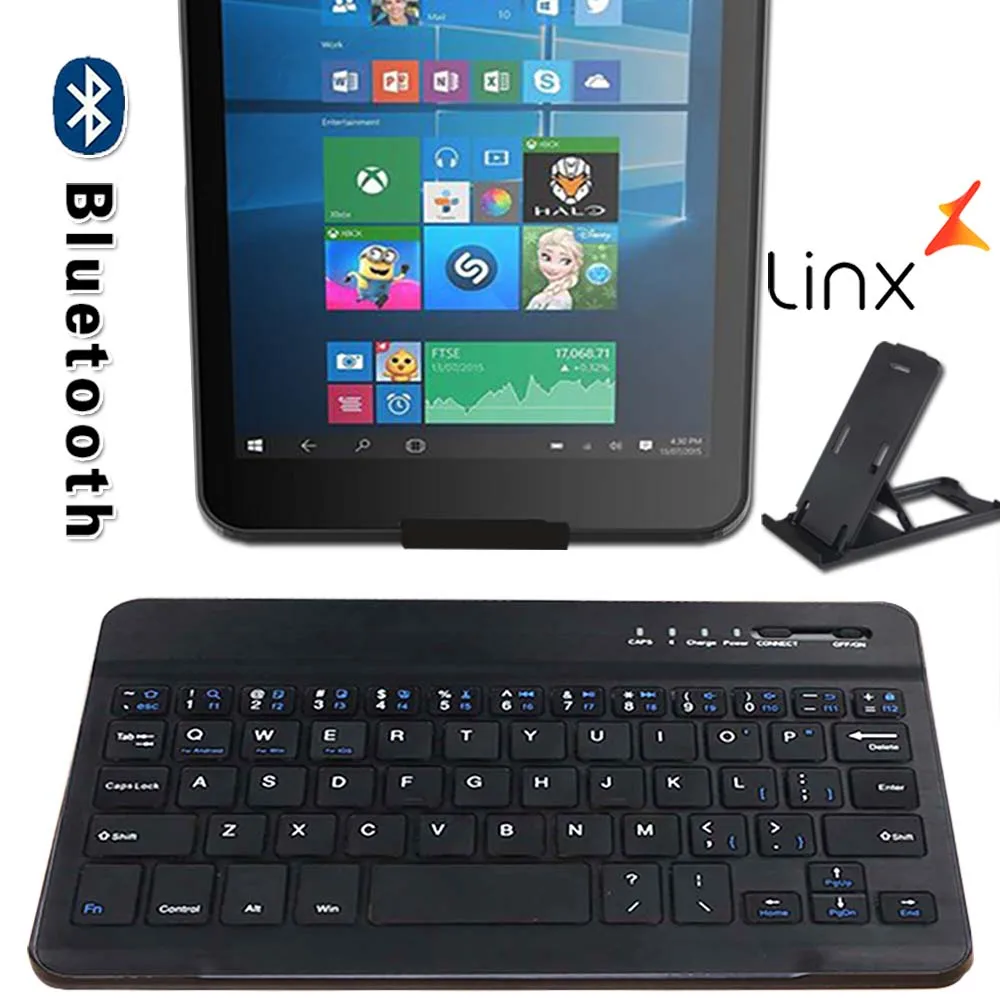 

Portable Wireless Keyboard Wireless Bluetooth Keyboard for Linx 7 / Linx 8 / Linx 820 8 Inch Tablet Rechargeable Keyboard