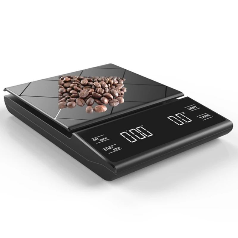 

Smart Coffee Scale with Timer Waterproof Electronic Drip Coffee Scale 3KG/0.1g Precision Kitchen Scale Food Scale