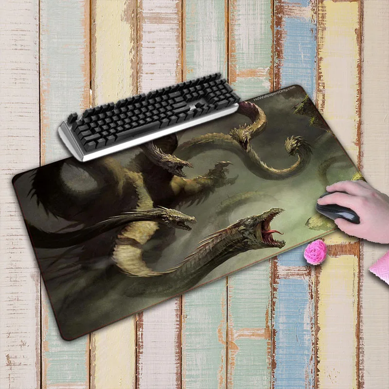  Animal Dragon Speed Locking Edge Natural Rubber Mouse Pad Large Waterproof Desk Gaming Mousepad Mat