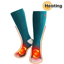 Зимние теплые носки для ног с электрическим подогревом теплые хлопковые носки с подогревом спортивные лыжные носки с питанием от аккумулятора для мужчин и женщин теплые носки 3,7 в