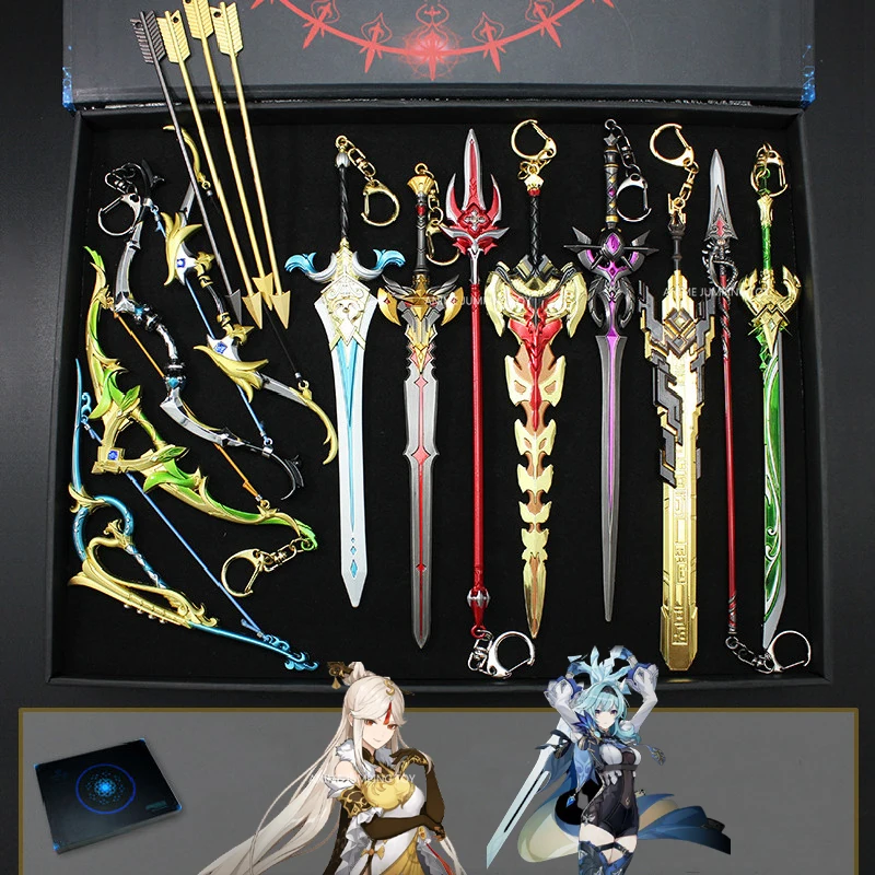 Genshin Impact Tartaglia Weapon Sword Model Toys Decoration Kids Gift Collection