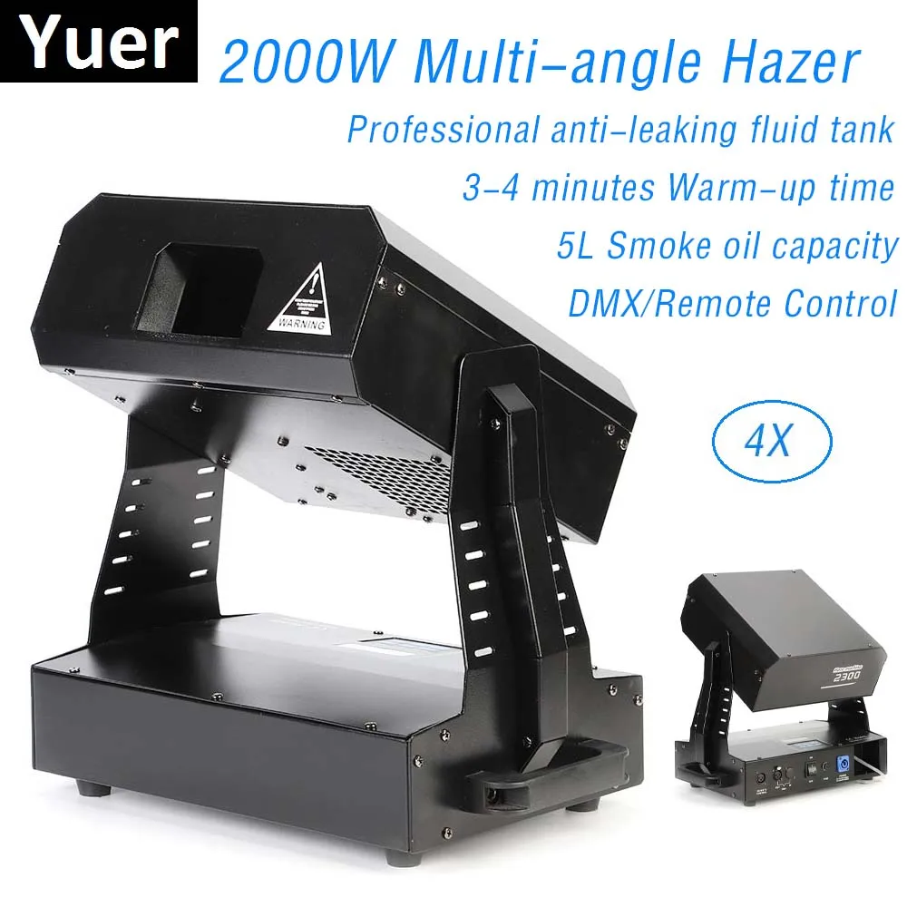 

4Pcs 2000W Multi Angle Haze Machine Stage Smoke Machine Hanging Fogger For Wedding Home Party Stage Dj Equipment LED Disco Light
