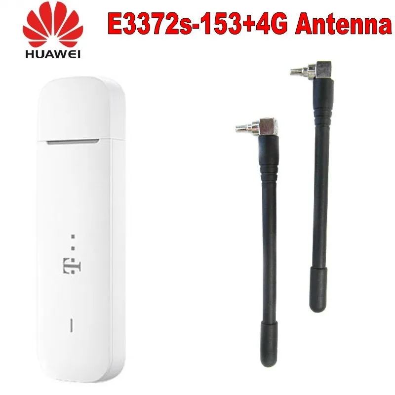 

Huawei E3372s-153 150mbps Huawei 4G USB Modem +2PCS CRC9 4G EXTERNAL ANTENNA BOOSTER SIGNAL Antenna