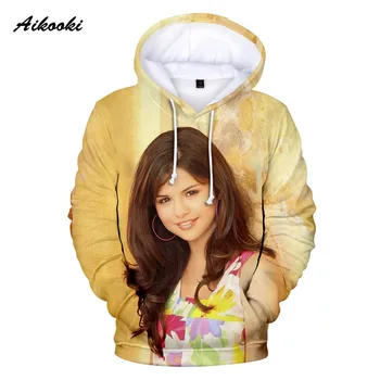 

hot singer 3D Selena Gomez Hoodies Sweatshirts boys/girls long sleeve Winter warm popular Singer Selena Gomez casual 3D Hoodie