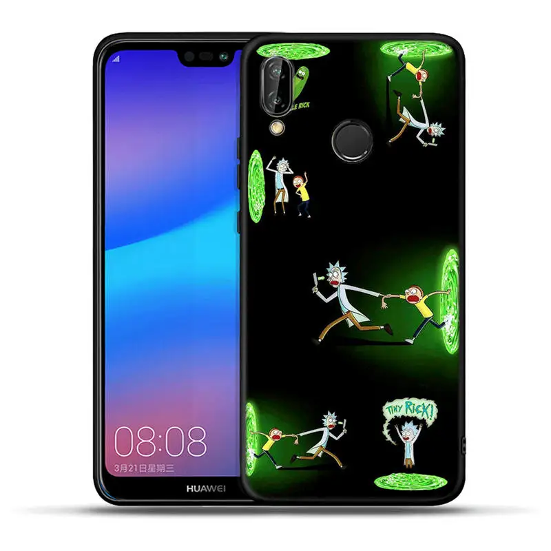 Мягкий чехол из ТПУ с рисунком аниме Рика и Морти для huawei mate 20 10 P30 P20 Pro P10 P9 P8 Lite P Smart Матовые чехлы