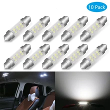 10 шт. гирлянда Cob 28 мм 36 мм 39 мм 42 мм светодиодный светильник C5W C10W супер яркий Canbus Авто Интерьер Doom лампа автомобиль Стайлинг светильник
