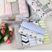 4 шт./лот Детские Одеяло s новорожденных подгузники из муслина хлопковая детская пеленка Одеяло для Фотография новорожденных детей обертывание муслиновой пеленкой