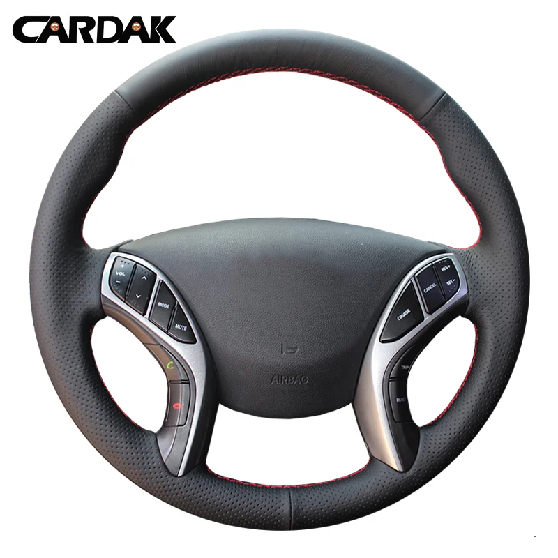 CARDAK искусственная кожа с ручной строчкой для Hyundai Elantra 2011-2016 Avante i30 2012-2016