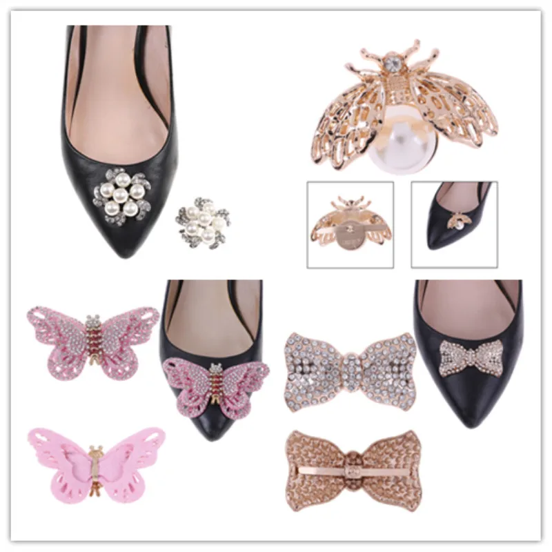 1PC Crystal Rhinestones Shoe Clips Women Bridal Prom Shoes Buckle Decor OXDE 