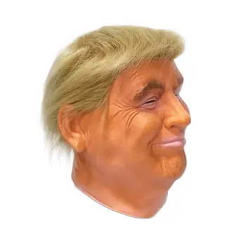 

Donald Trump Mask Realistic Celebrity mask-Republican Presidential Candidate Mask--Latex Full Head-Hair Orange,Adult Size