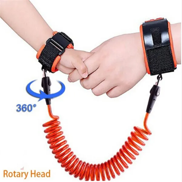 250cm Rotary Head Привязь на запястье для детей преддошкольного возраста, ремни безопасности для детей, веревка для прогулок на открытом воздухе, наручный ремень, браслет для детей - Цвет: 250cm Rotary Head