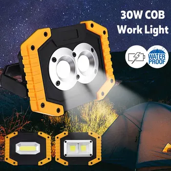 

LED Flashlight Work Lamp Spotlight Outdoor Camping Hunting Work Light USB Charging Lamp With/ Without 2x18650 Super Bright