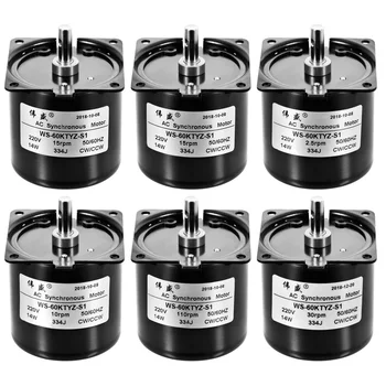 

uxcell 2.5RPM 5RPM 10RPM 15RPM 30RPM 110RPM WS-60KTYZ-S1 AC Synchronous Gear Motor 220V 14W