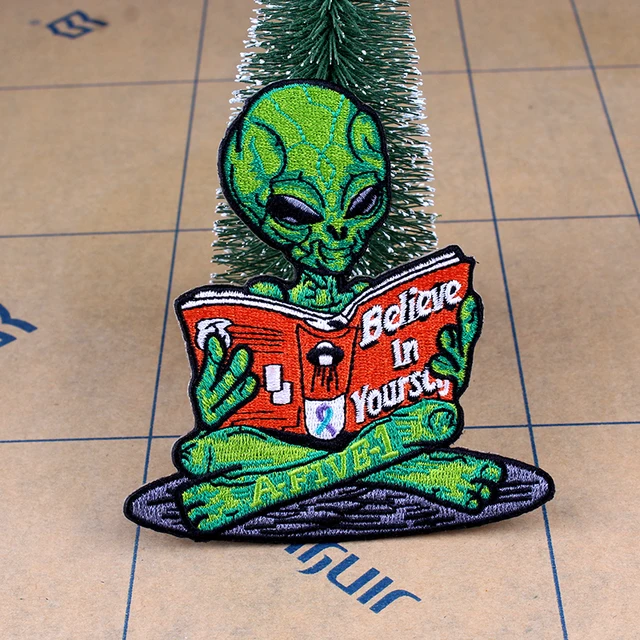 Diy Rock Band Patch Alien Ufo Stripe Embroidered Patches On Clothes Iron On Patches For Clothing Metal Music Badges For Backpack Patches Aliexpress