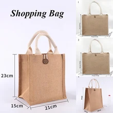 

Shopping Bags Linen Handbags Button Handbags Japanese Style Handbags Simplicity Durable Japanese Style Strong Portable Gift Bags