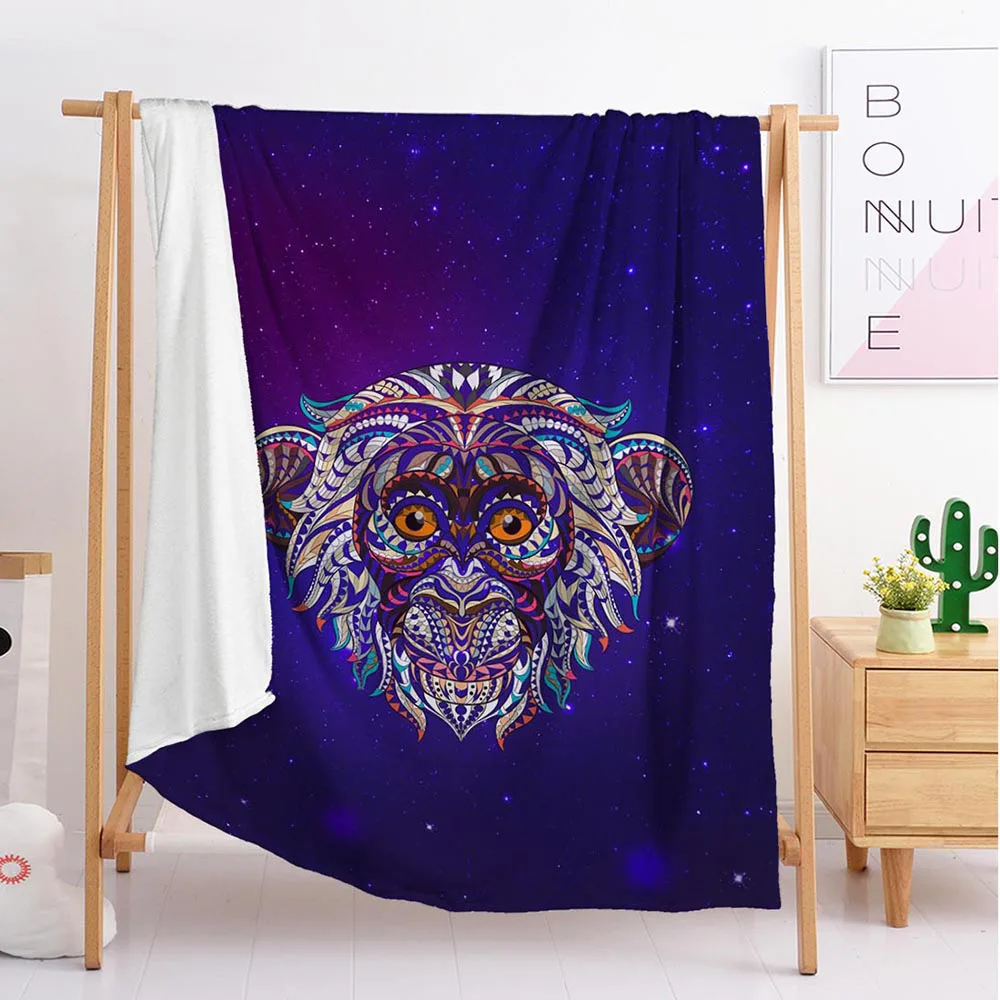 

2020 new popular Bohemian elephant lion export double single boy girl throw blanket tapestry sleeping blanket soft flannel blank