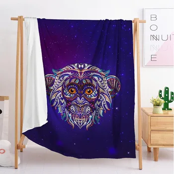 

2020 new popular Bohemian elephant lion export double single boy girl throw blanket tapestry sleeping blanket soft flannel blank