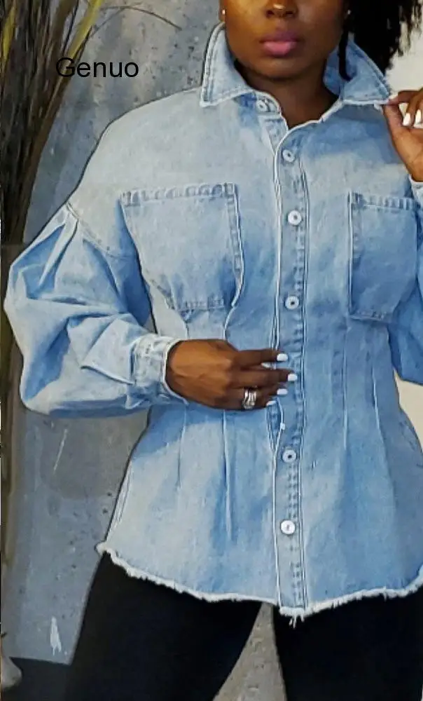 Sexy Tassel Denim Jackets Women Slim 